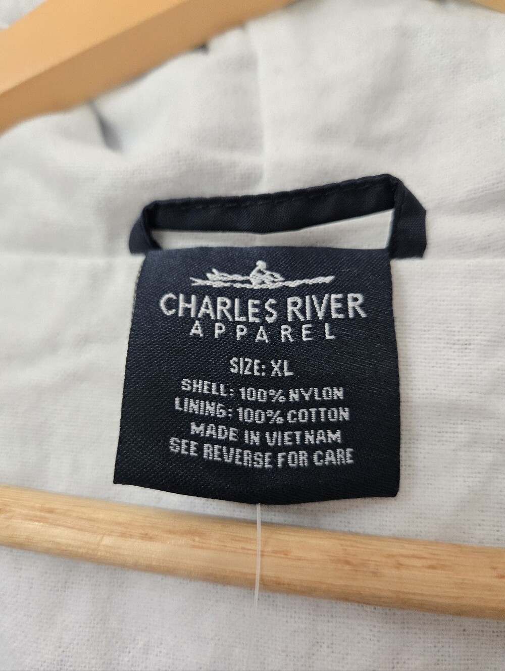 NWTCharles River Apparel Classic Pullover Rain Jacket Windbreaker XL  Navy Hoode - Picture 7 of 16